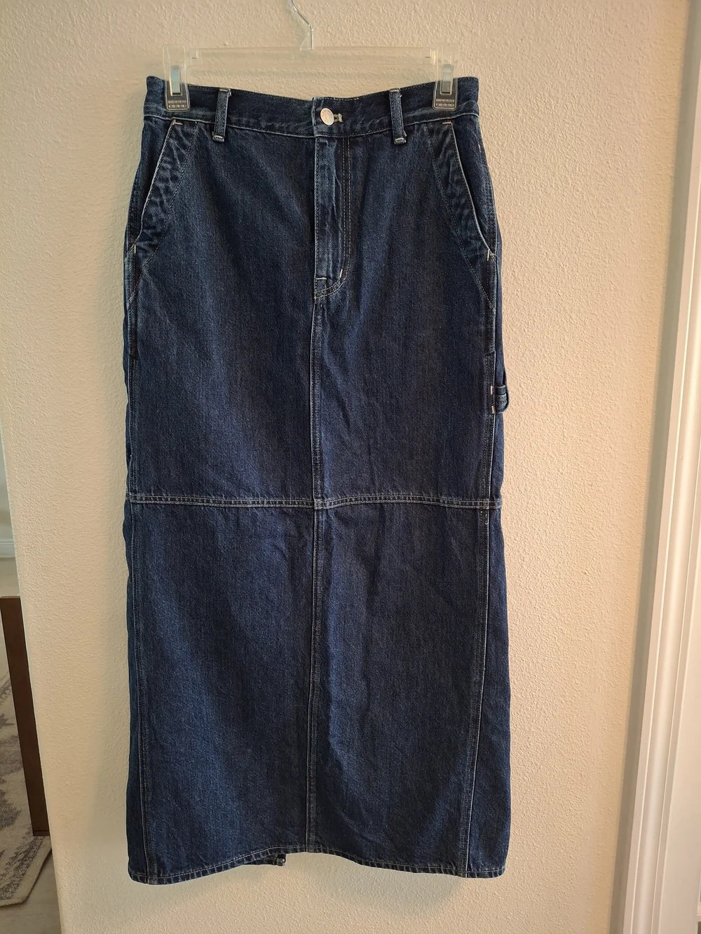 Madewell Denim Carpenter Maxi Skirt In Handlon Wash